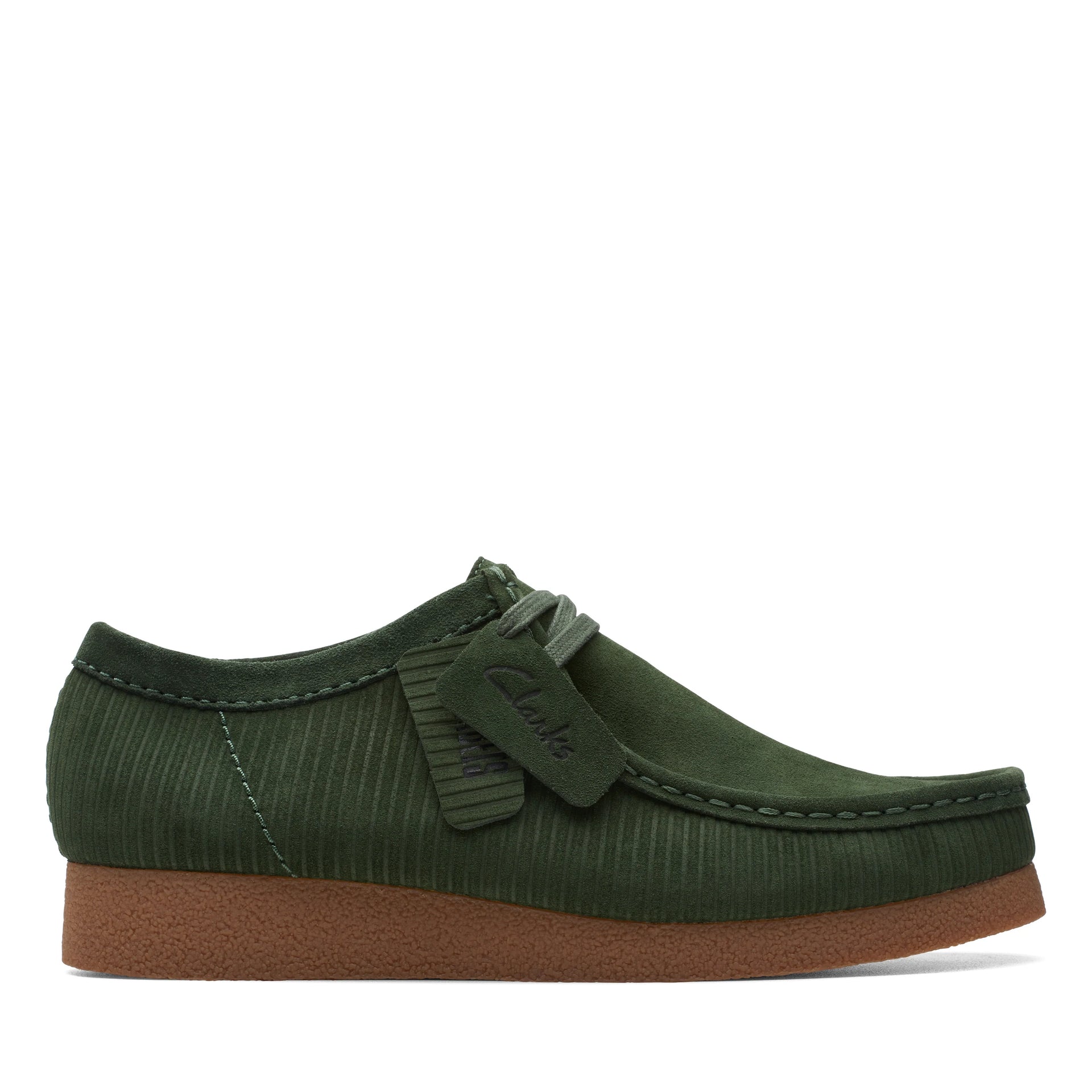 wallabee evo dark green suede green clarks