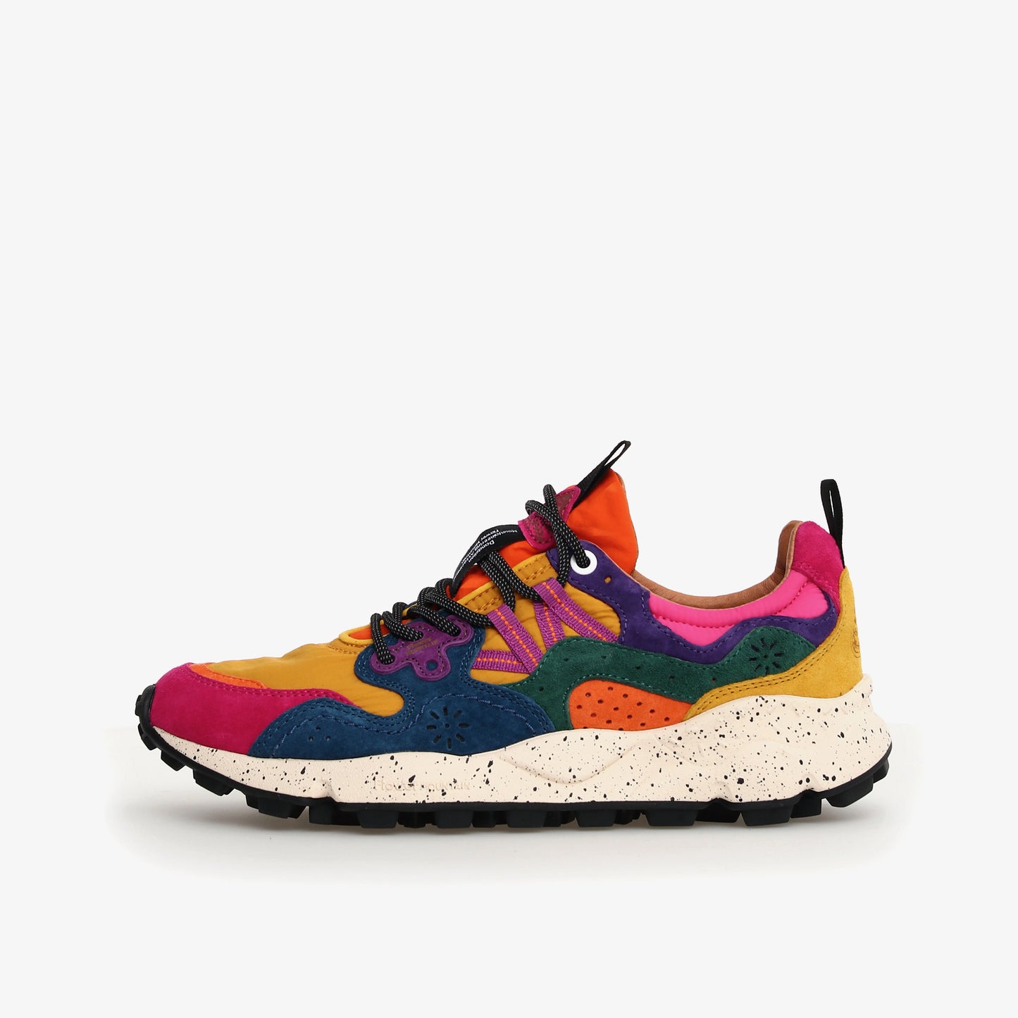 FLOWER MOUNTAIN | SNEAKERS MUJER | YAMANO 3 UNI SUEDE/NYLON FUCHSIA-YELLOW-GREEN | ROSA