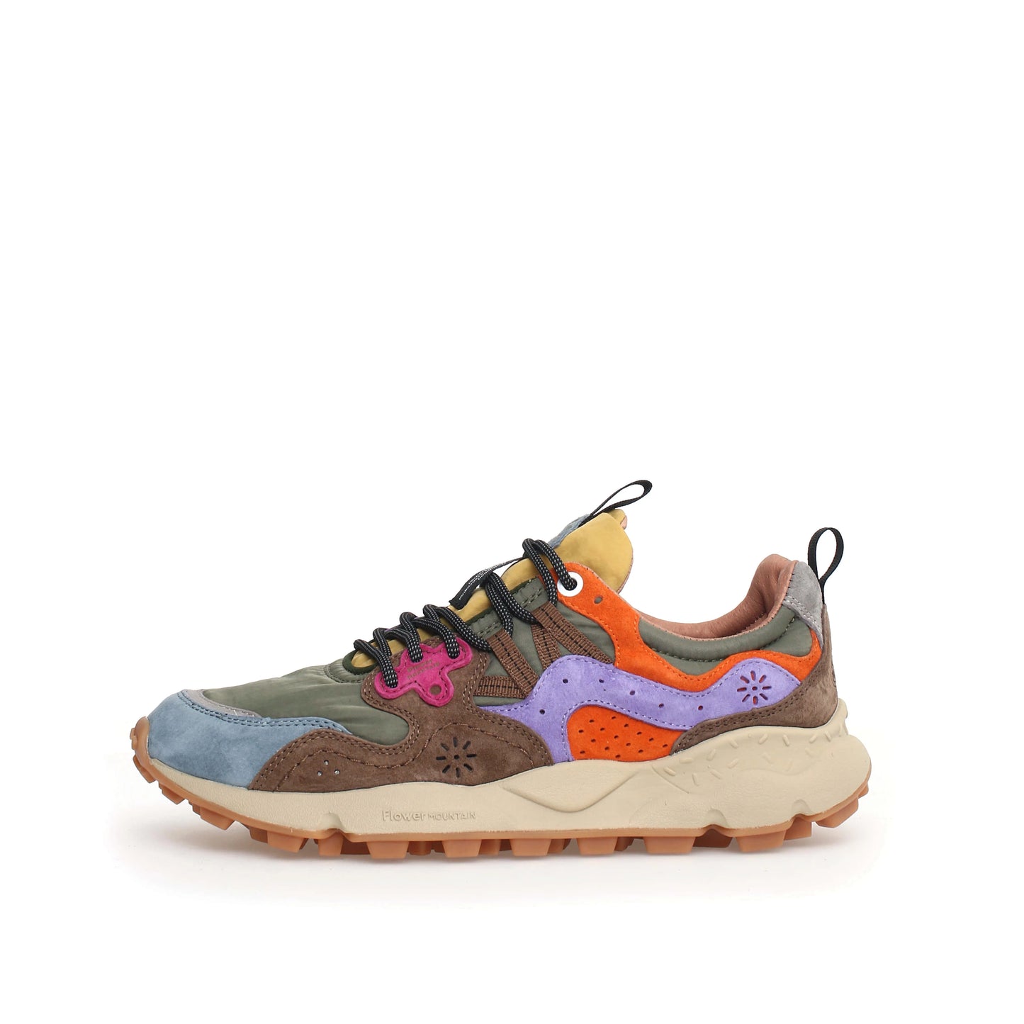 FLOWER MOUNTAIN | SNEAKERS MUJER | YAMANO 3 UNI SUEDE/NYLON KAKI-MULTI | CAQUI