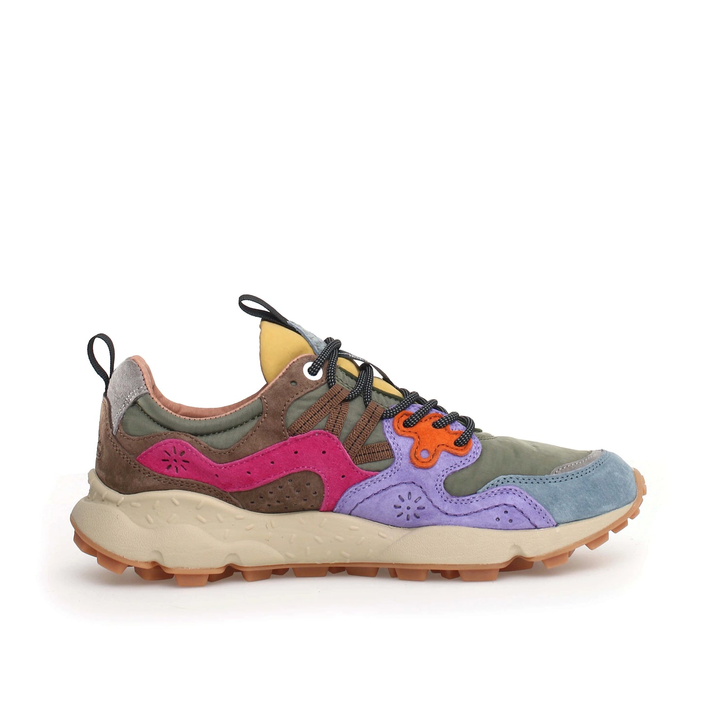 FLOWER MOUNTAIN | SNEAKERS MUJER | YAMANO 3 UNI SUEDE/NYLON KAKI-MULTI | CAQUI