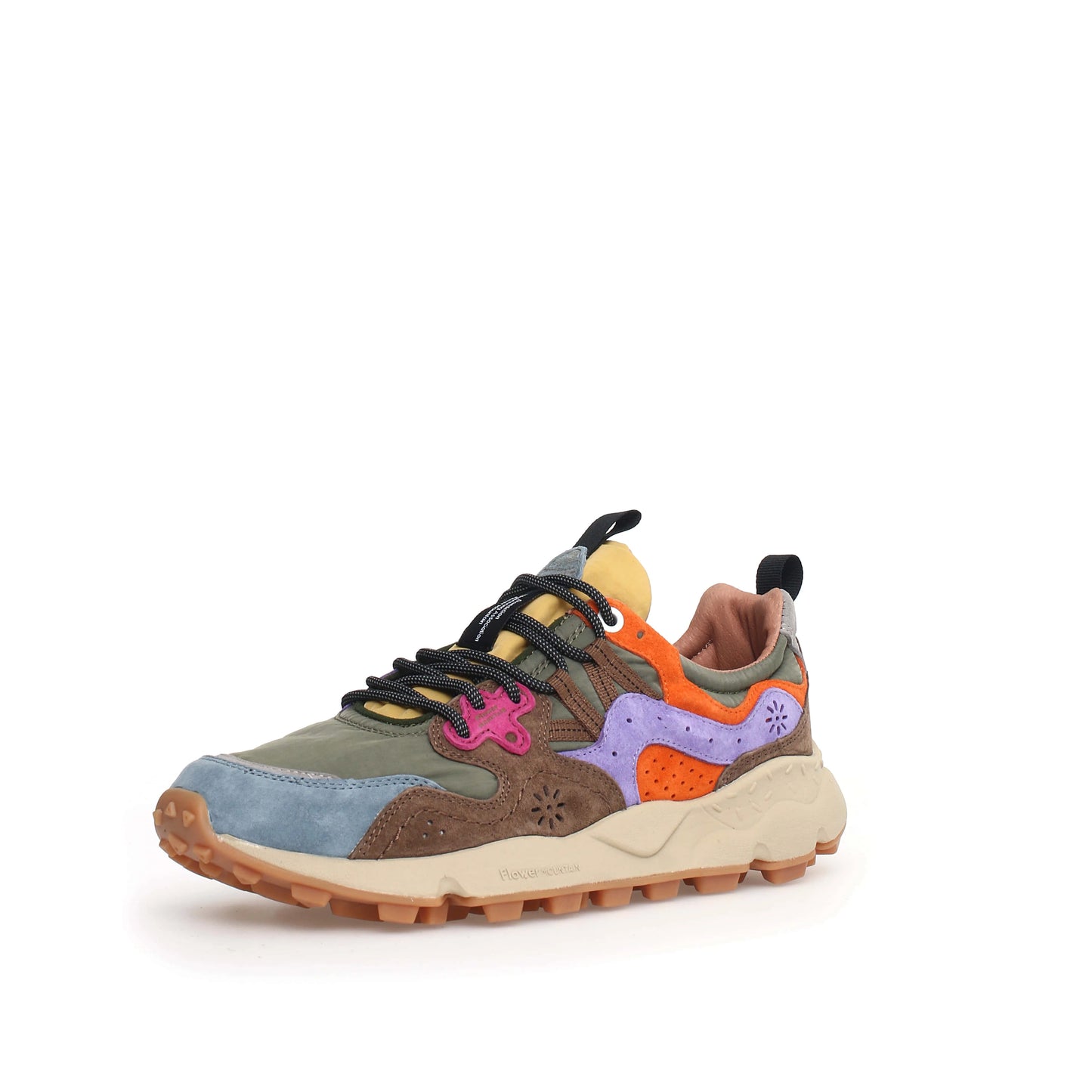 FLOWER MOUNTAIN | SNEAKERS MUJER | YAMANO 3 UNI SUEDE/NYLON KAKI-MULTI | CAQUI