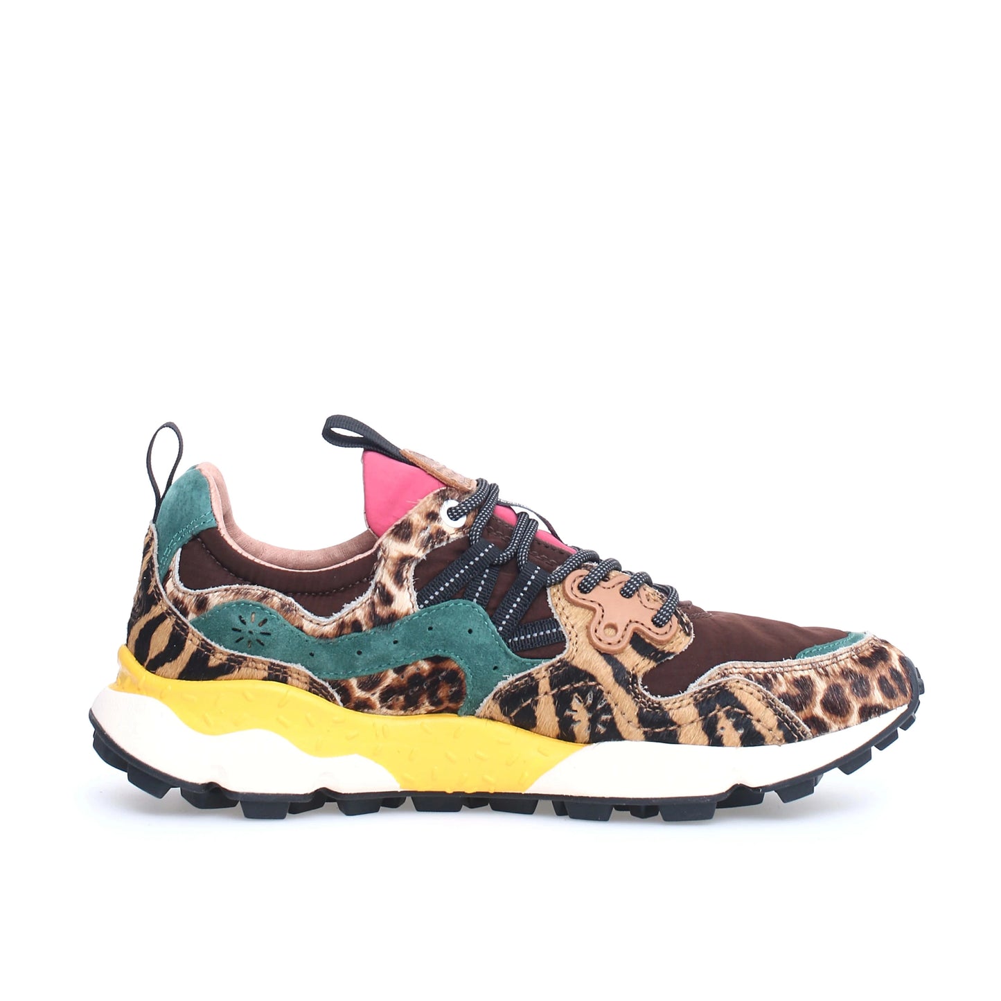 FLOWER MOUNTAIN | SNEAKERS MUJER | YAMANO 3 UNI PONY HAIR/SUEDE/NYLON BROWN-MULTI | MARRÓN