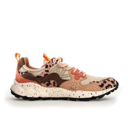 FLOWER MOUNTAIN | SNEAKERS MUJER | YAMANO 3 UNI SUEDE/PRINT/NYLON BEIGE-MILK-LIGHT BROWN | BEIGE