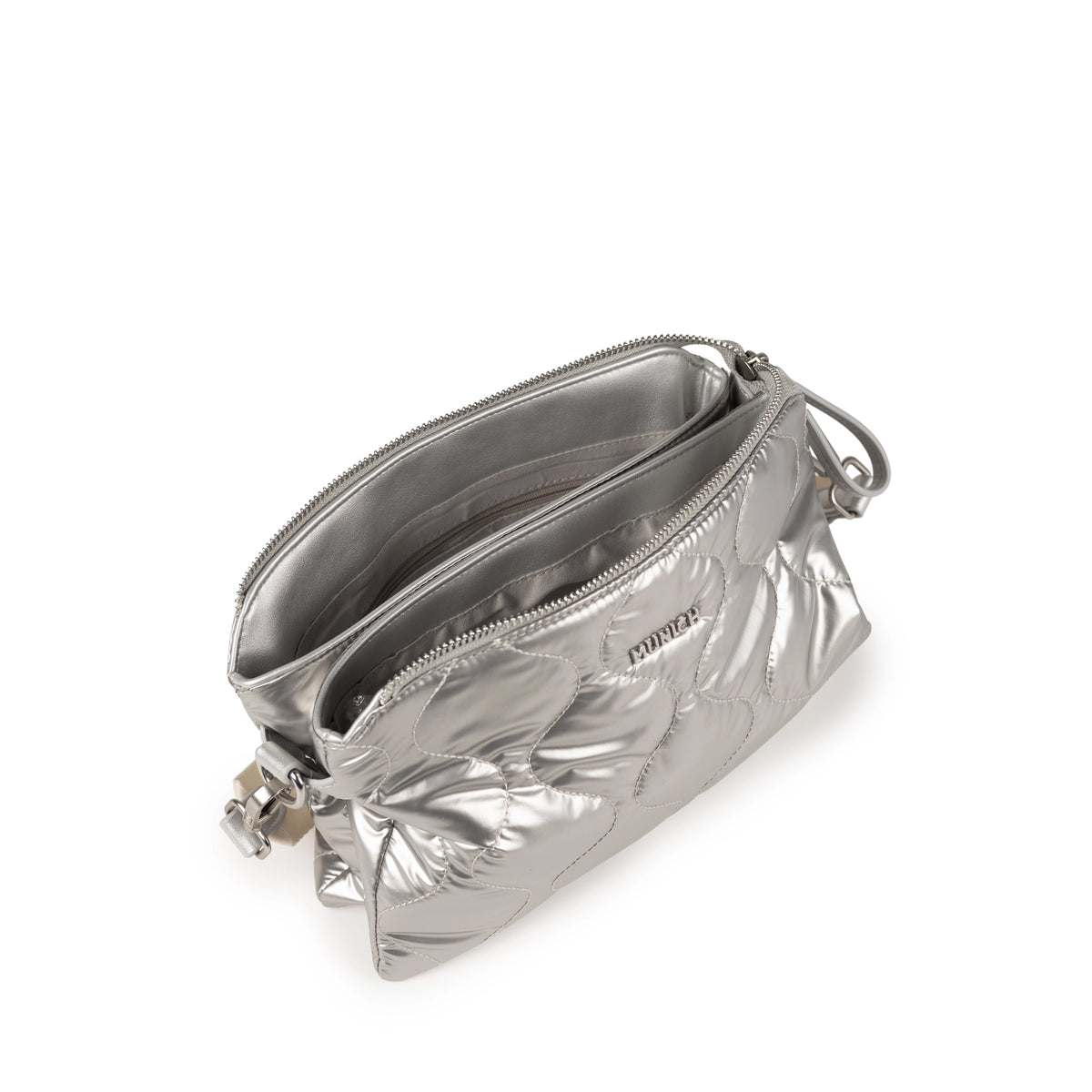 MUNICH Cover Crossbody HOBO Silver: сріблястий сумка для жінок