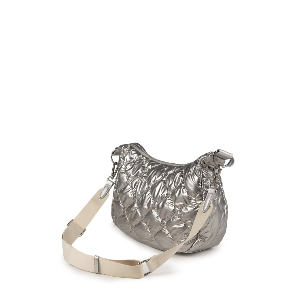 MUNICH Cover Crossbody HOBO Silver: sølvfarvet taske til kvinder