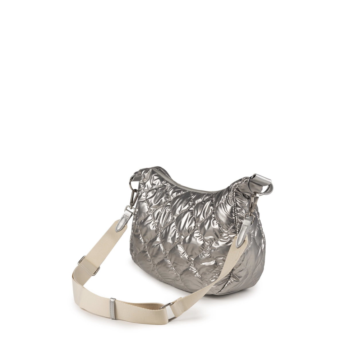 MUNICH Cover Crossbody HOBO Silver: sølvfarvet taske til kvinder