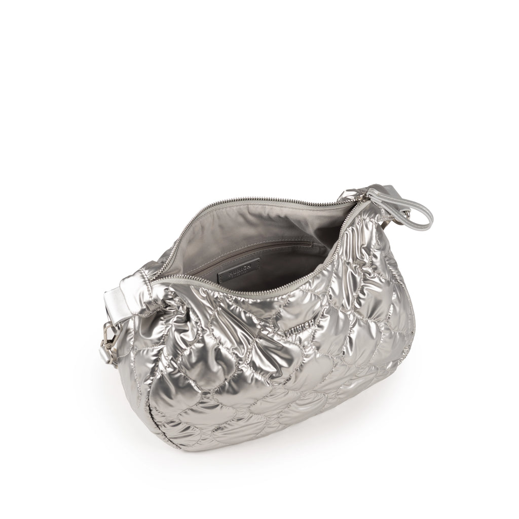 MUNICH Cover Crossbody HOBO Silver: sølvfarvet taske til kvinder