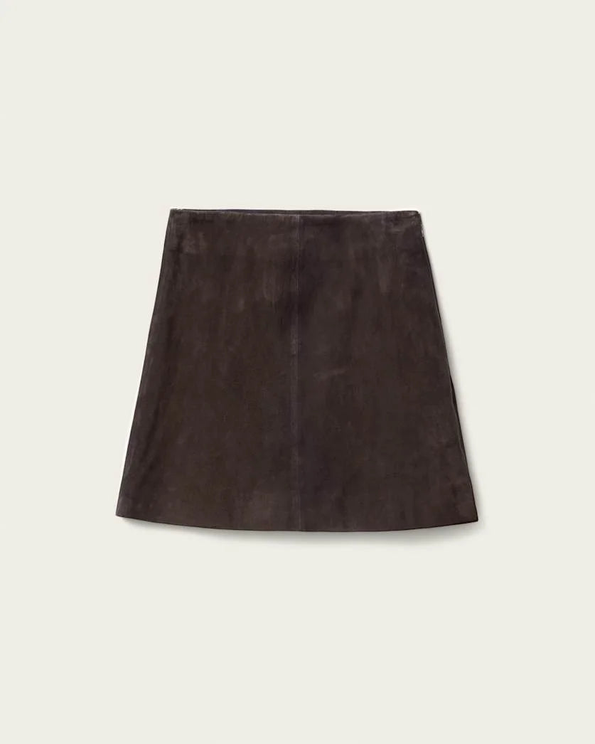 ALL SAINTS Renai Suede Skirt Bitter Brown: коричневий спідниця для жінок