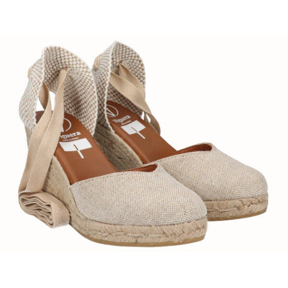 VIGUERA | Espadrilles voor dames | Natuurlijk linnen | Beige