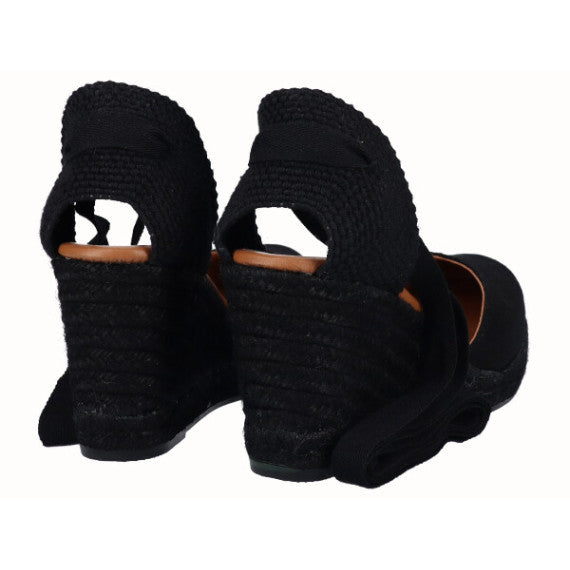 VIGUERA | Espadrillas da donna | Lino | Nero