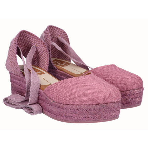 VIGUERA | Espadrillas da donna | Lino malva | Lilla