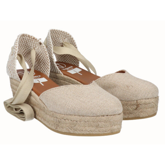 VIGUERA | Espadrillas da donna | Lino Naturale | Beige