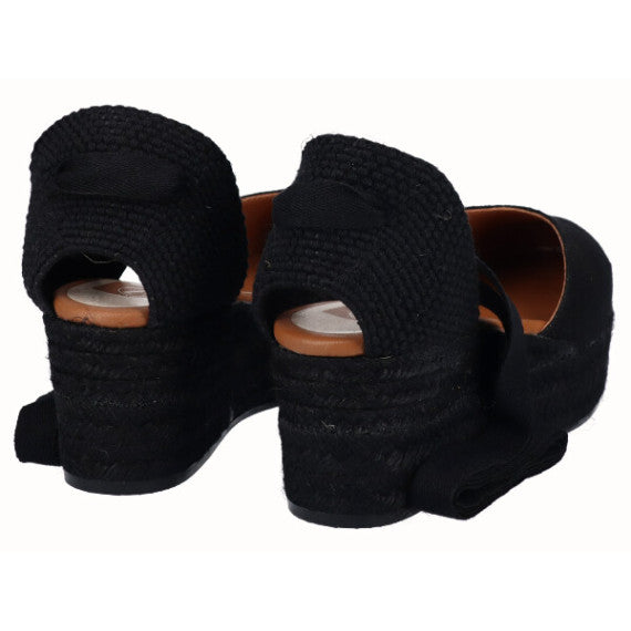 VIGUERA | Espadrillas da donna | Lino | Nero