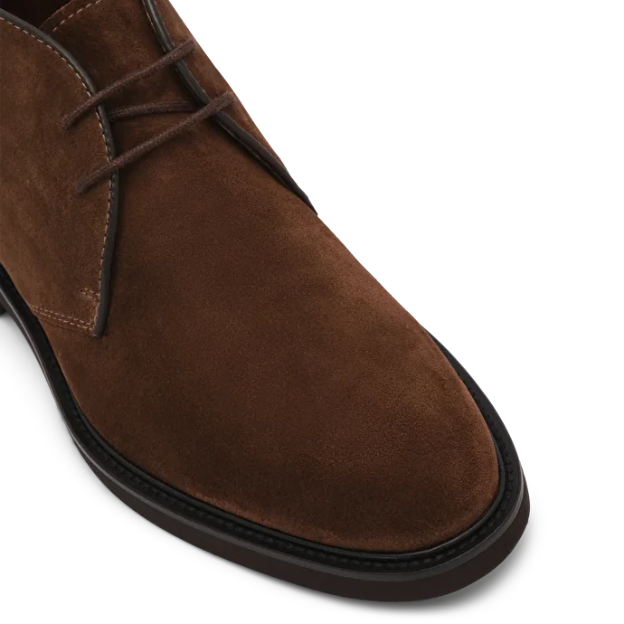 LOTTUSSE | 男士踝靴 | BALTIMORE 系带牛皮踝靴 | 棕色