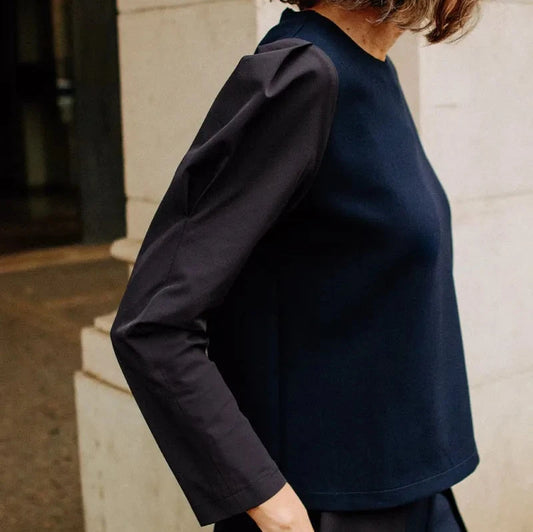 CHIE MIHARA | WOMEN'S SWEATER | R BARLO COLETTE NAVY | BLUE