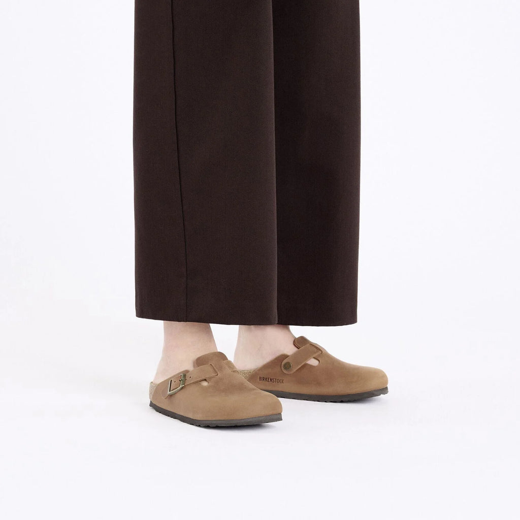 BIRKENSTOCK | WOMEN'S SANDALS | LONDON SHEARLING SUEDE LEATHER TAUPE | BROWN