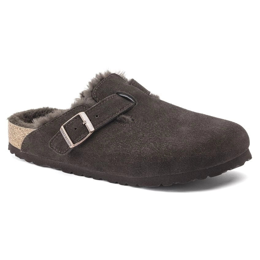 BIRKENSTOCK Boston Shearling LEVE Mocca LAF Mocca: بني قباقيب للنساء