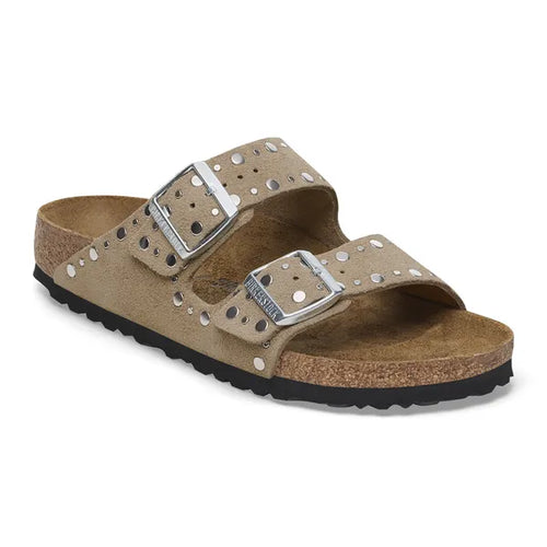 BIRKENSTOCK Arizona Rivet: бежевий сандалі для жінок