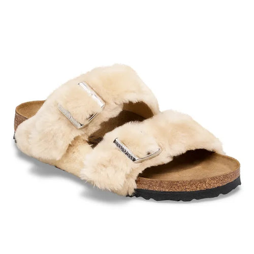BIRKENSTOCK Arizona Shearling Cover Upper Sandcastle Sandcastle Sandcastle: beige sandaler til kvinder