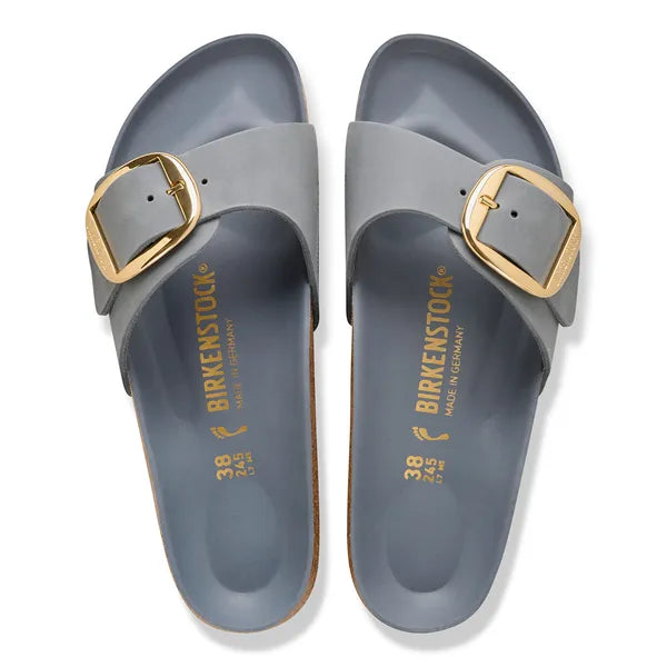 BIRKENSTOCK Madrid BIG Buckle LEOI Basalt GRAY HEX: сірий сандалі для жінок