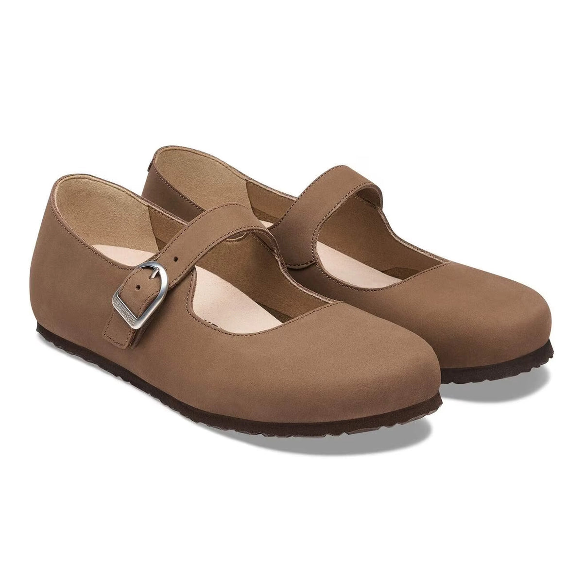 BIRKENSTOCK Santa Clarita DARK TEA: brown ballet flats for women