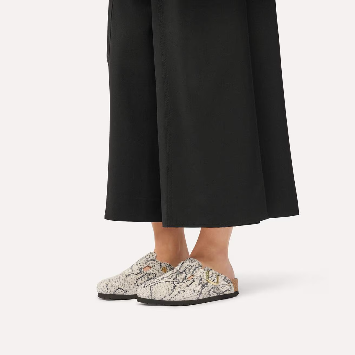 BIRKENSTOCK Boston Oyster: animal print clogs for women