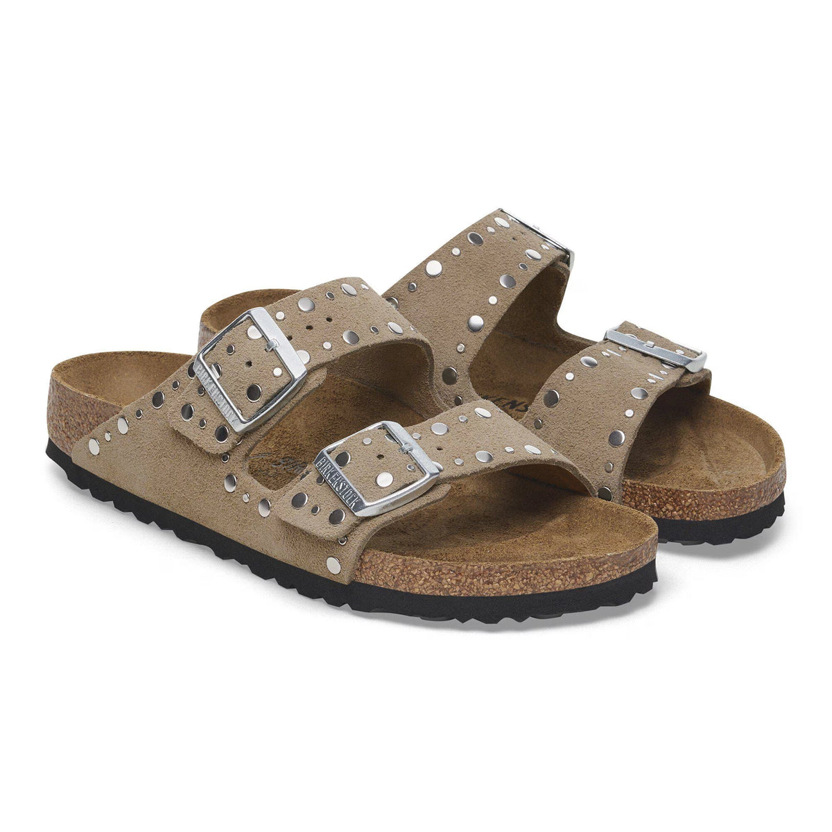 BIRKENSTOCK Arizona Rivet: бежевий сандалі для жінок