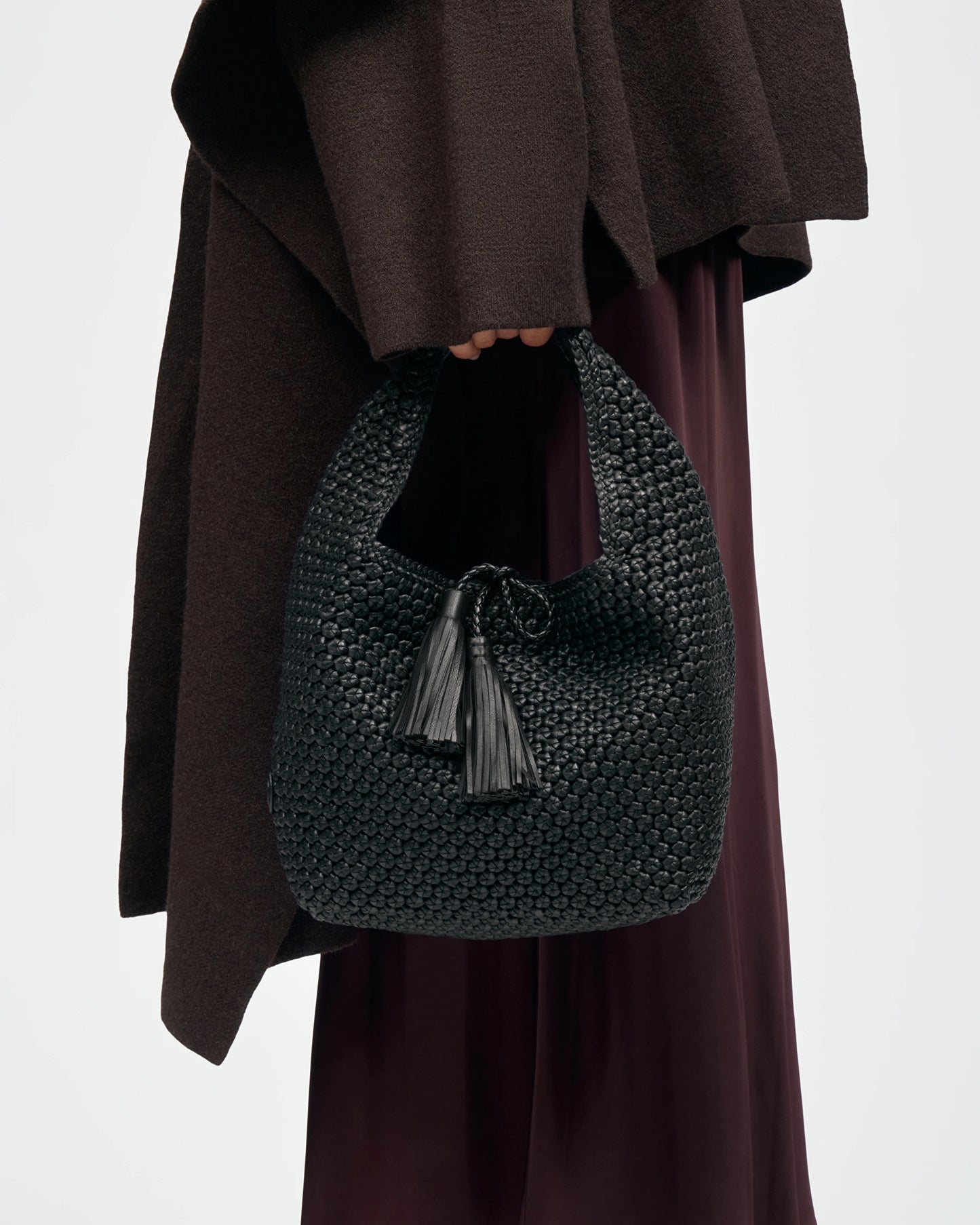 LOTTUSSE | BOLSOS | MUJER | SACO HOBO NOODBAG PIEL DE CORDERO NEGRO | NEGRO