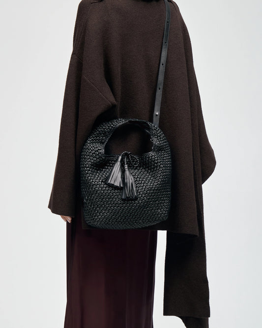 LOTTUSSE | BOLSOS | MUJER | SACO HOBO NOODBAG PIEL DE CORDERO NEGRO | NEGRO