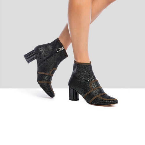 AUDLEY LUNA A Bliss Green B C ANTE Moule: green ankle boots for women