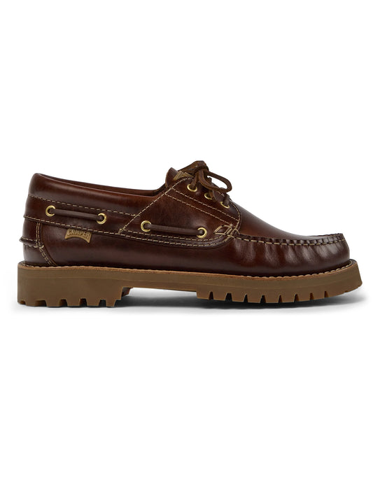 Mocasines Para Hombre De La Marca Camper Modelo Nautico Dakota Cuba/Patrol Caramelo De Color Marrón