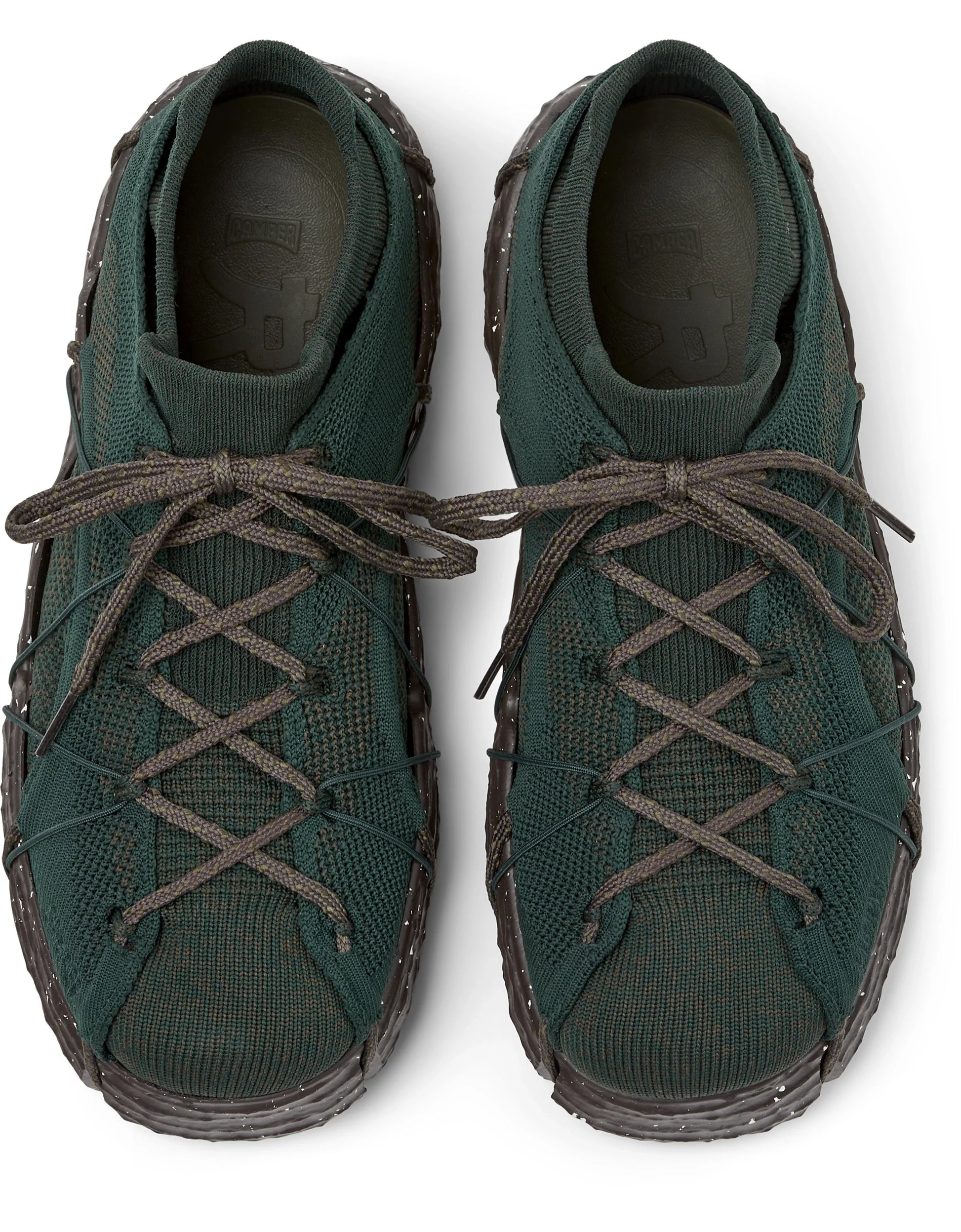 Sneakers Para Hombre De La Marca Camper Modelo Roku Knitted Ufo-Arume/Roku Marrone De Color Verde