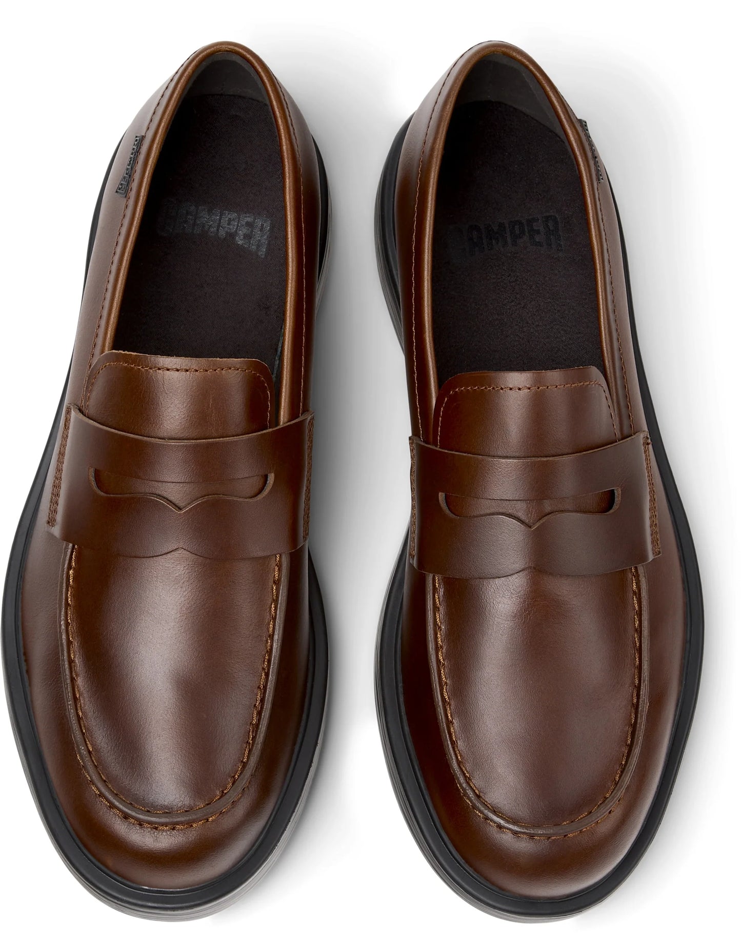 Mocasines Para Hombre De La Marca Camper Modelo Dean Campus Cola/Dean Negro De Color Marrón