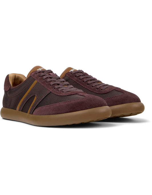 Sneakers Para Hombre De La Marca Camper Modelo Pelotas Soller Rug Beizos,Pong Beizos/Psoller Miel De Color Burdeos