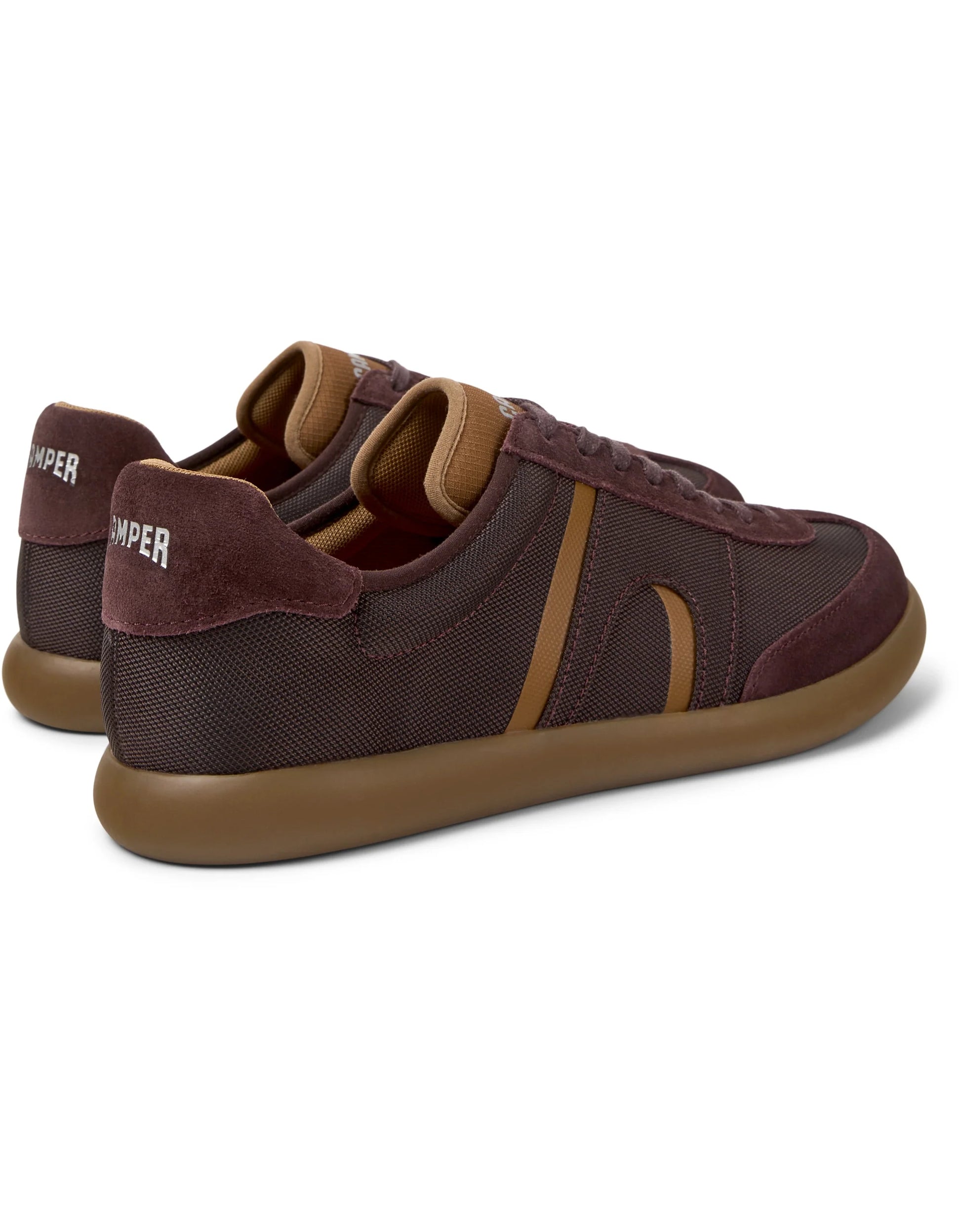 Sneakers Para Hombre De La Marca Camper Modelo Pelotas Soller Rug Beizos,Pong Beizos/Psoller Miel De Color Burdeos