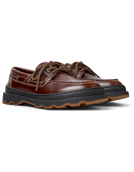 Mocasines Para Hombre De La Marca Camper Modelo Brutus+ Dakota Cuba/Brutus+ Negro-Miel De Color Marrón