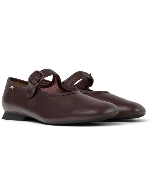 Mocasines Para Mujer De La Marca Camper Modelo Casi Myra Gobi Beizos/Casimyra Ry Negro De Color Burdeos