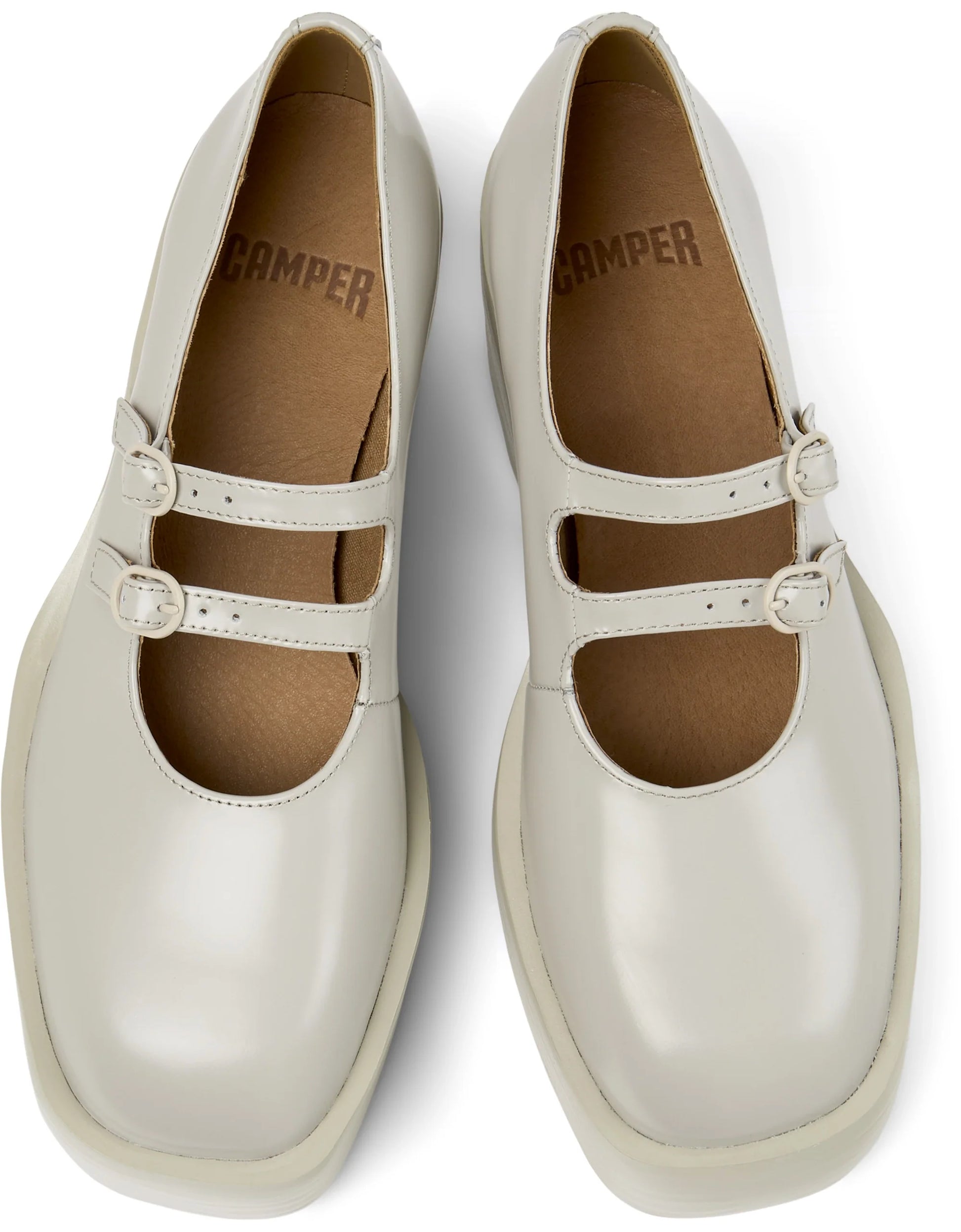 Mocasines Para Mujer De La Marca Camper Modelo Billie Mimi Hely/Billie Hely Shiny De Color Beige
