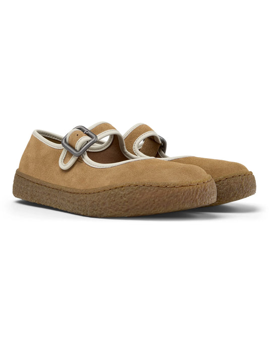 Mocasines Para Mujer De La Marca Camper Modelo Peu Terreno Pello Area,Gobi Hely/Peu Terreno Miel De Color Marrón