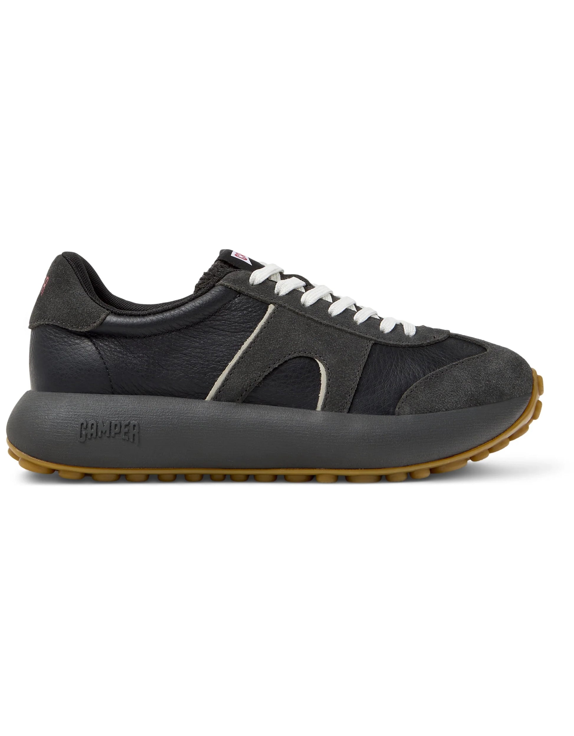 Sneakers Para Mujer De La Marca Camper Modelo Pelotas Athens Rug Meteor,Sella Negro/Path.Meteor-Miel De Color Negro