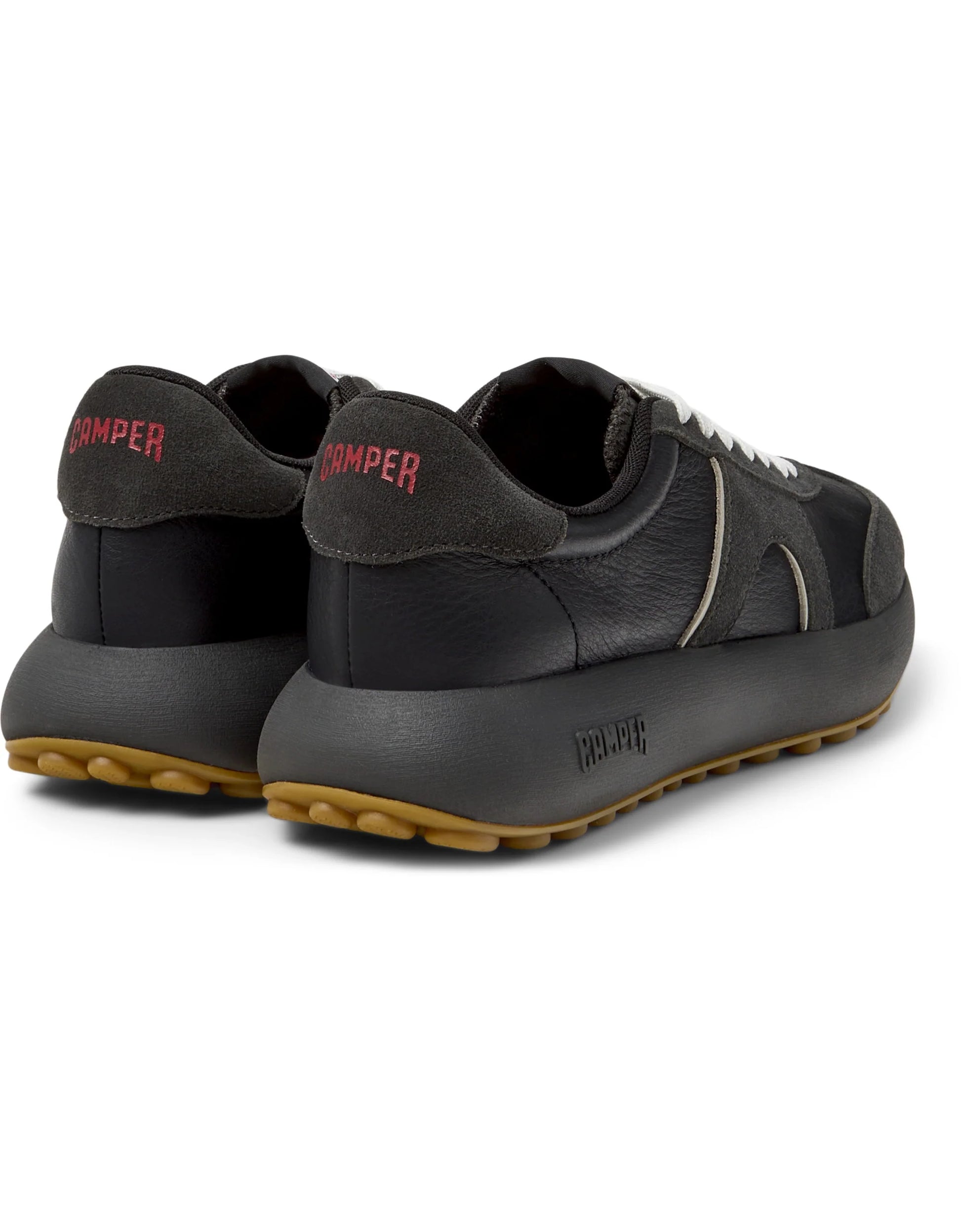 Sneakers Para Mujer De La Marca Camper Modelo Pelotas Athens Rug Meteor,Sella Negro/Path.Meteor-Miel De Color Negro