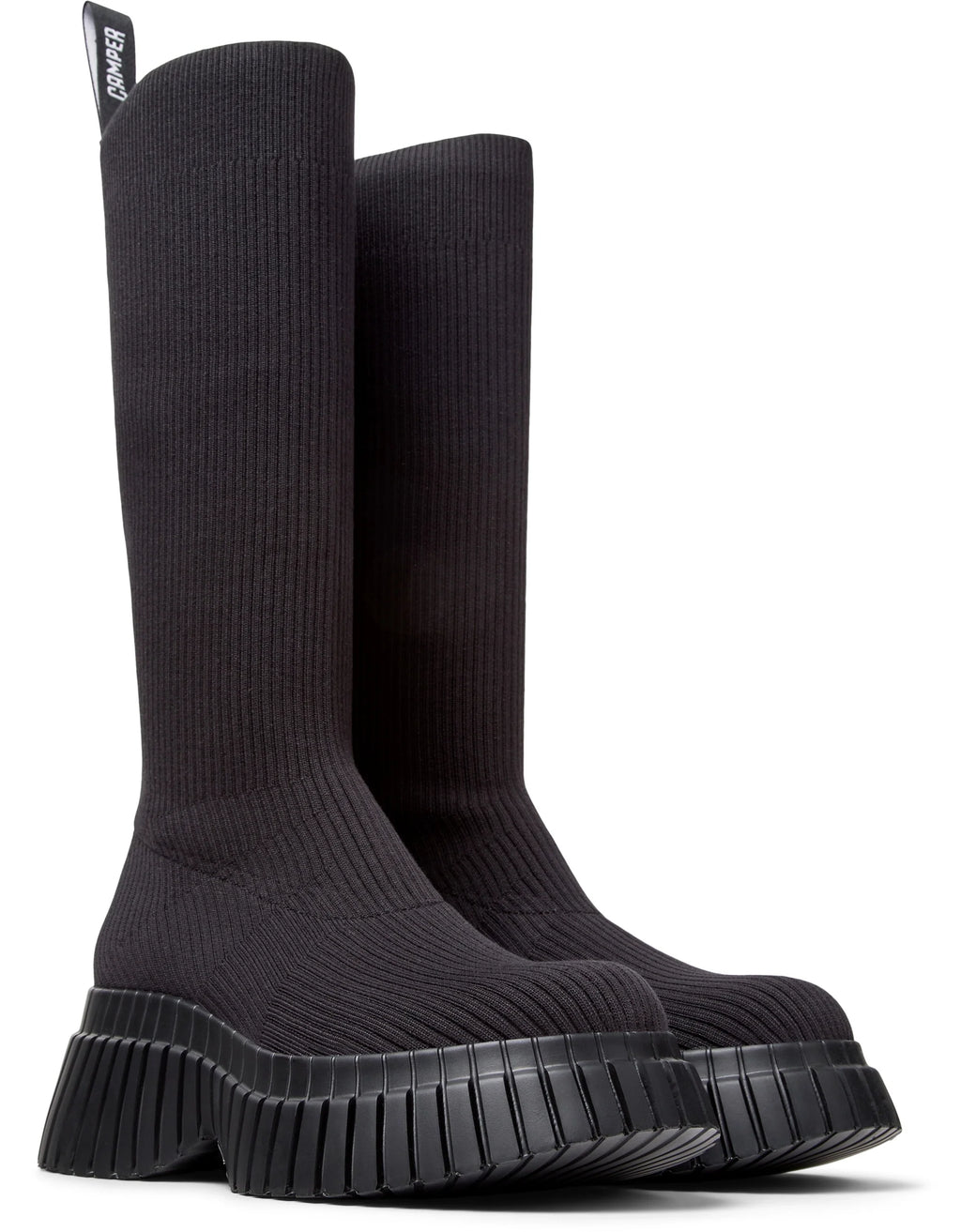 Botas Para Mujer De La Marca Camper Modelo Pix Bcn Ganxet Negro/Pix Bcn Negro De Color Negro