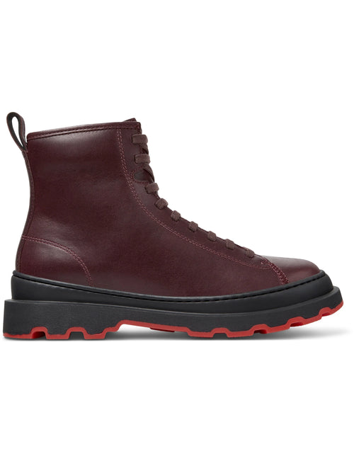 Botas Para Mujer De La Marca Camper Modelo Brutus+ Noray Beizos/Brutus+ Negro-Barco De Color Burdeos