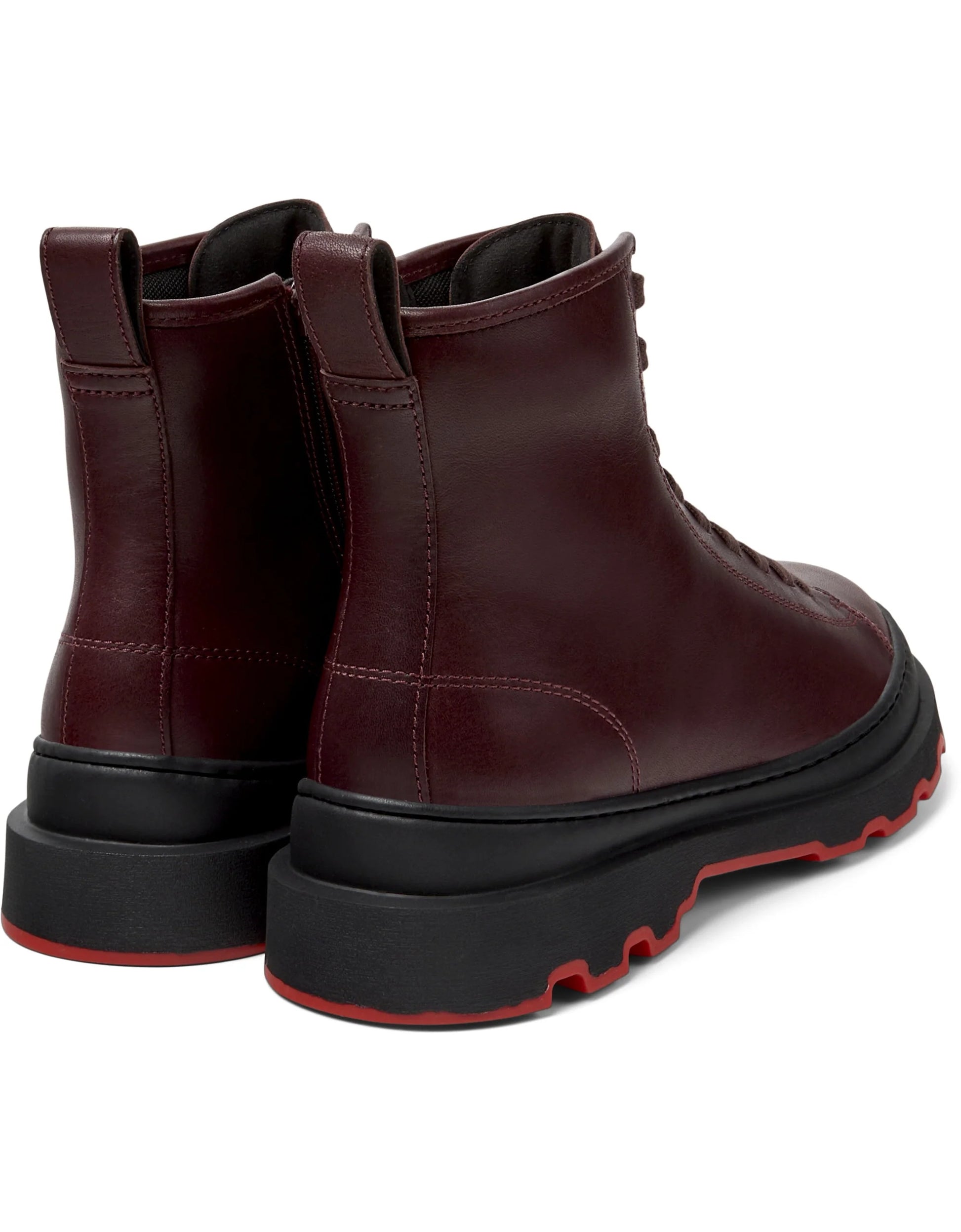 Botas Para Mujer De La Marca Camper Modelo Brutus+ Noray Beizos/Brutus+ Negro-Barco De Color Burdeos