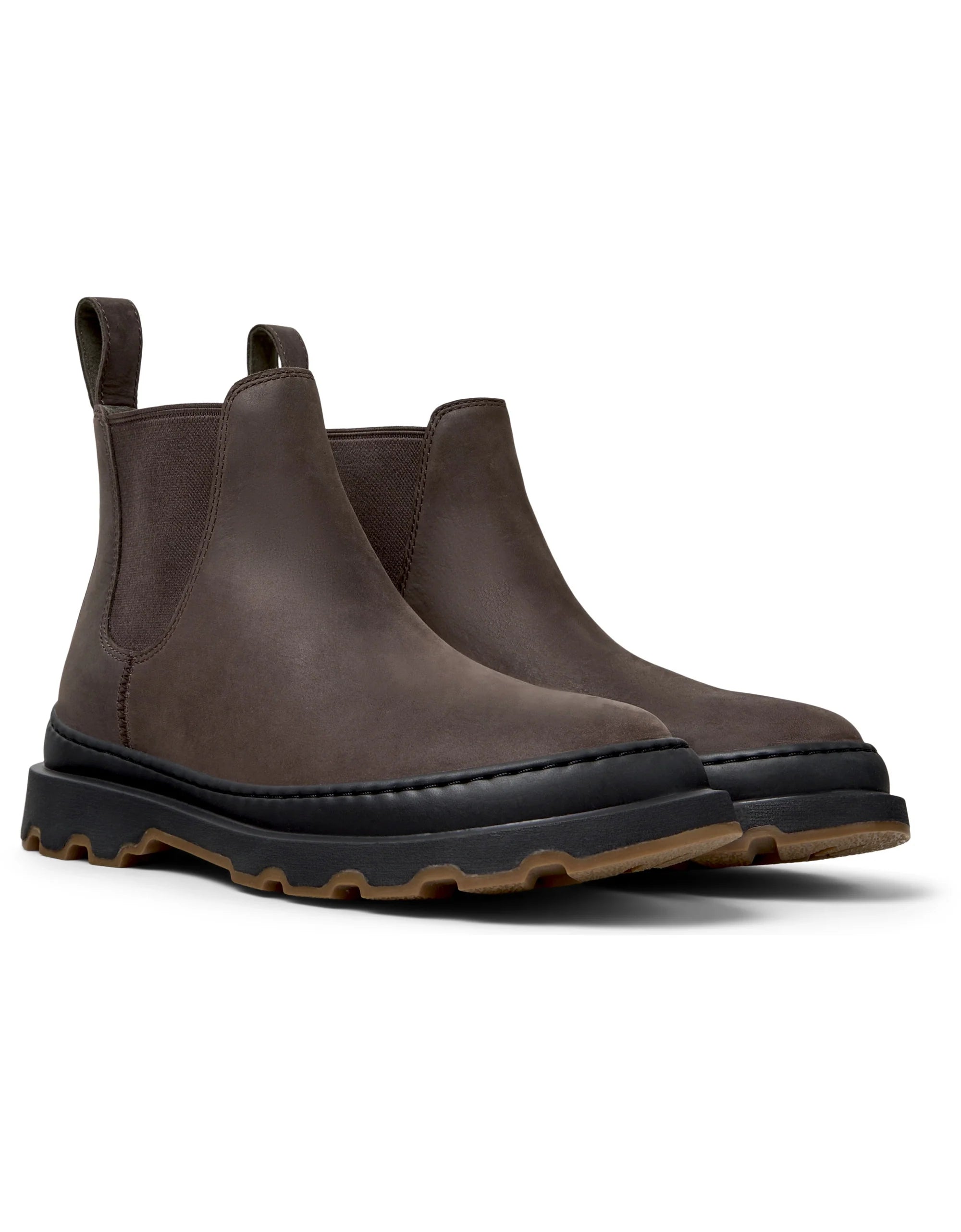 Botas Para Mujer De La Marca Camper Modelo Brutus+ Crazyhorse Umber/Brutus+ Negro-Miel De Color Marrón