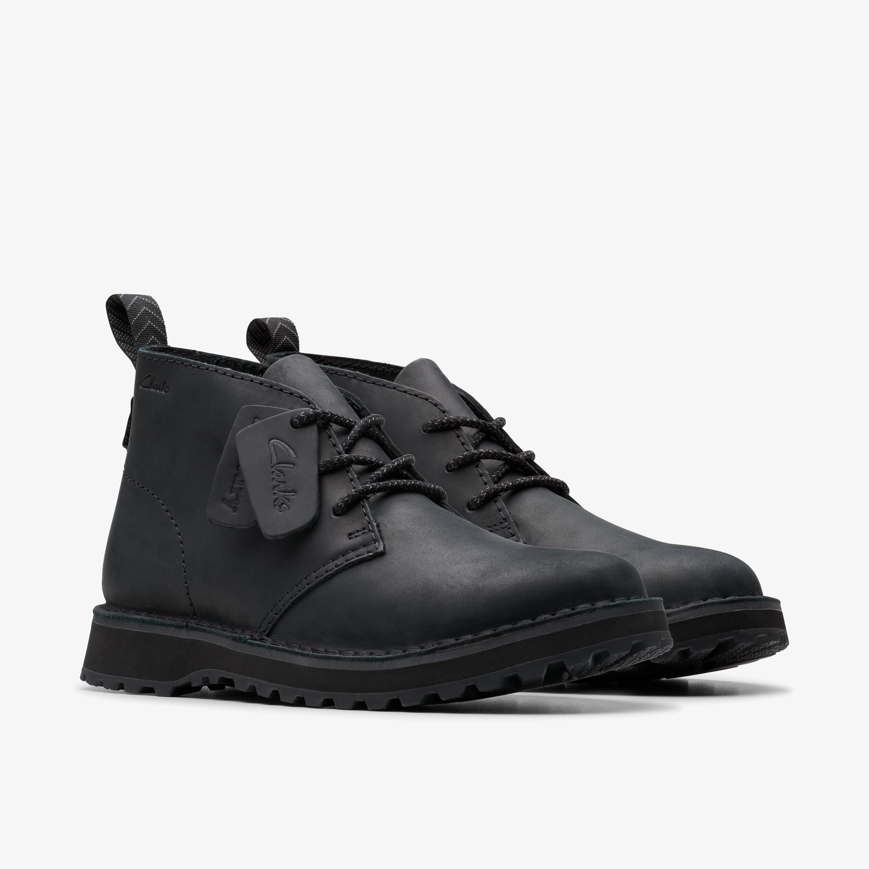 CLARKS | BOTAS | HOMBRE | SOLSBURY DESERT BOOT BLACK LEATHER | NEGRO