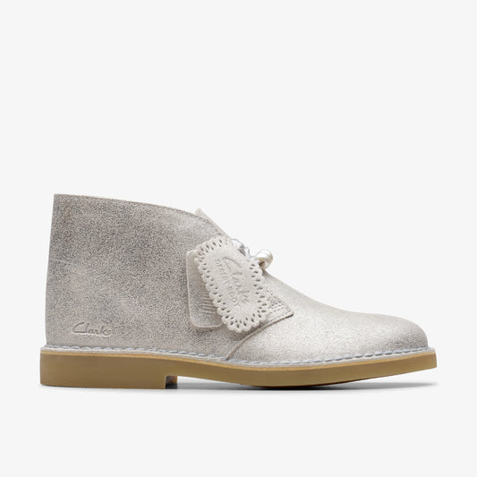 Botas De La Marca Clarks  Para Mujer Modelo Desert Bt Evo. Silver Metallic En Color Plata