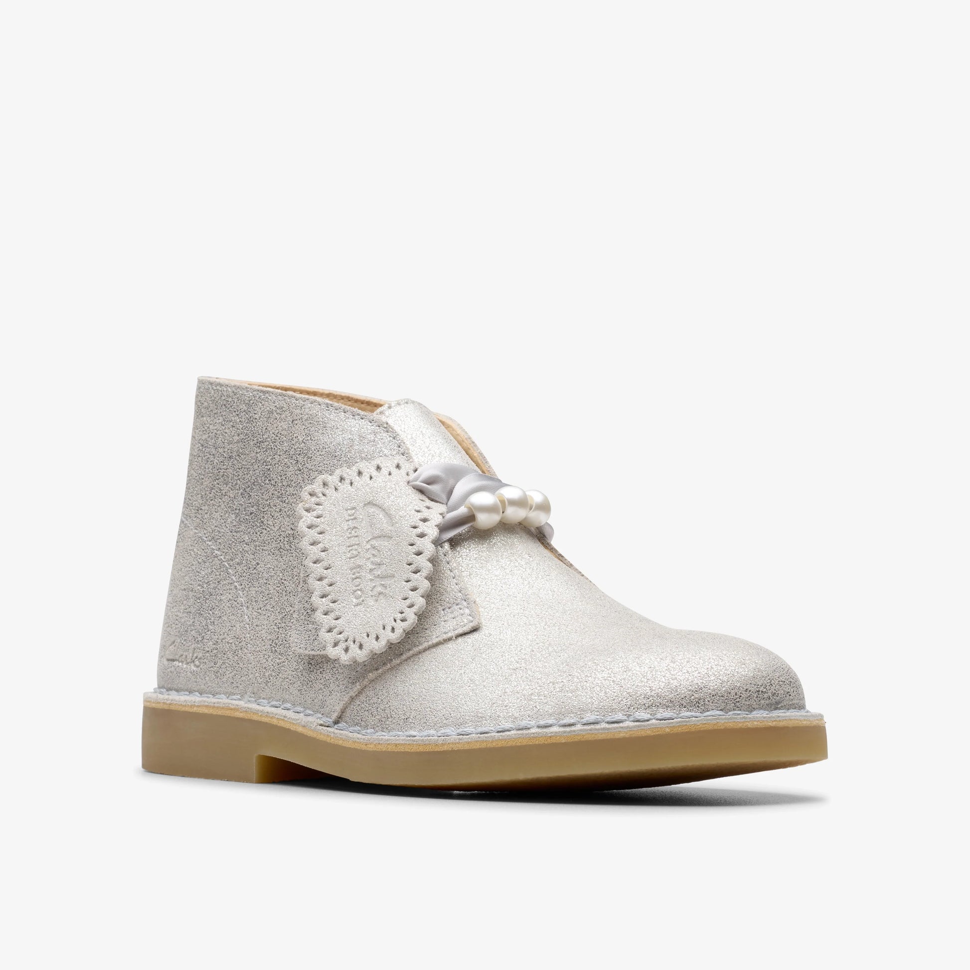 Botas De La Marca Clarks  Para Mujer Modelo Desert Bt Evo. Silver Metallic En Color Plata
