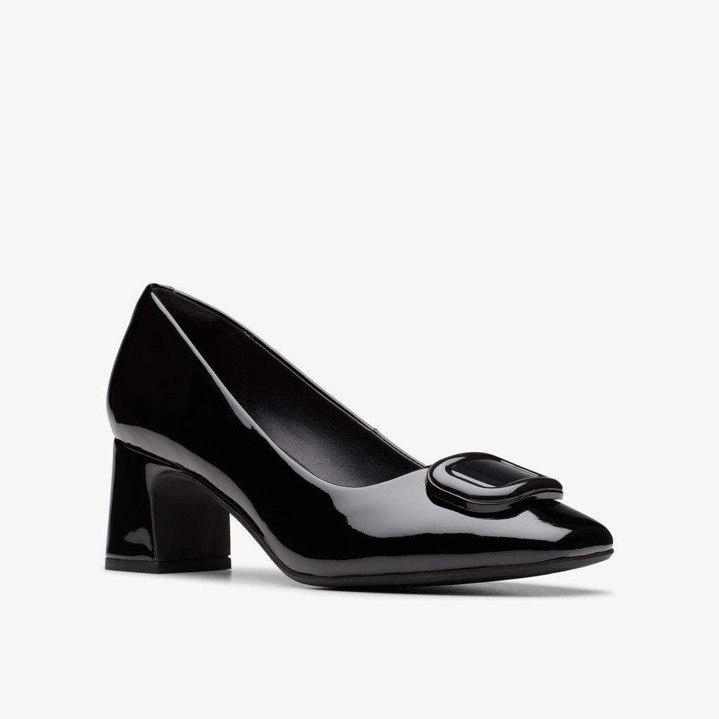 CLARKS | ZAPATOS DE VESTIR | MUJER | FERNIE TRIM BLACK PATENT | NEGRO