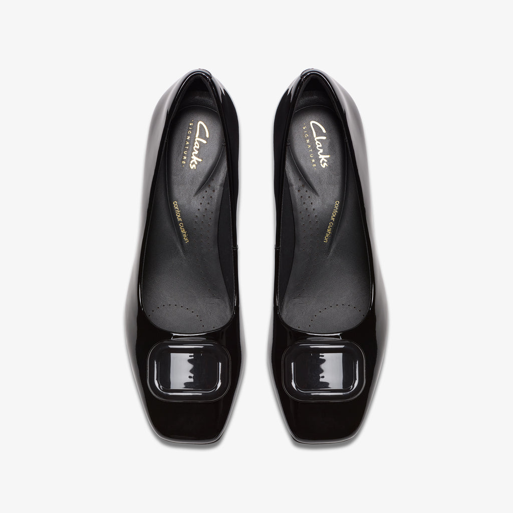 CLARKS | ZAPATOS DE VESTIR | MUJER | FERNIE TRIM BLACK PATENT | NEGRO